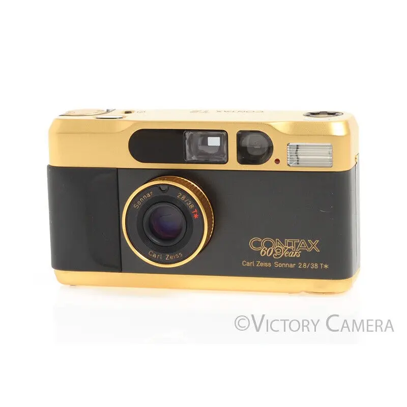 Contax T2 Gold Point-and-Shoot 35mm Camera w/ 38mm f2.8 Lens -Nice in Box- [EXC]