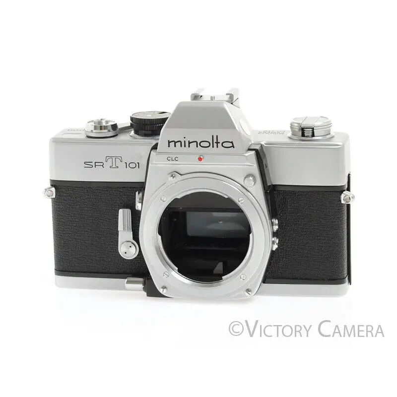 Minolta SRT101 SRT 101 Chrome 35mm Film SLR Camera Body -New Seals- [EXC-]
