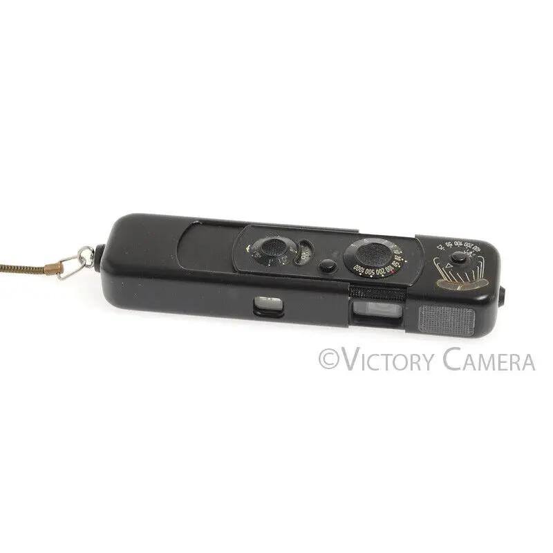 Minox B Rare Black Subminiature Film Spy Camera w/ Case and Chain -Cool- [EXC-]