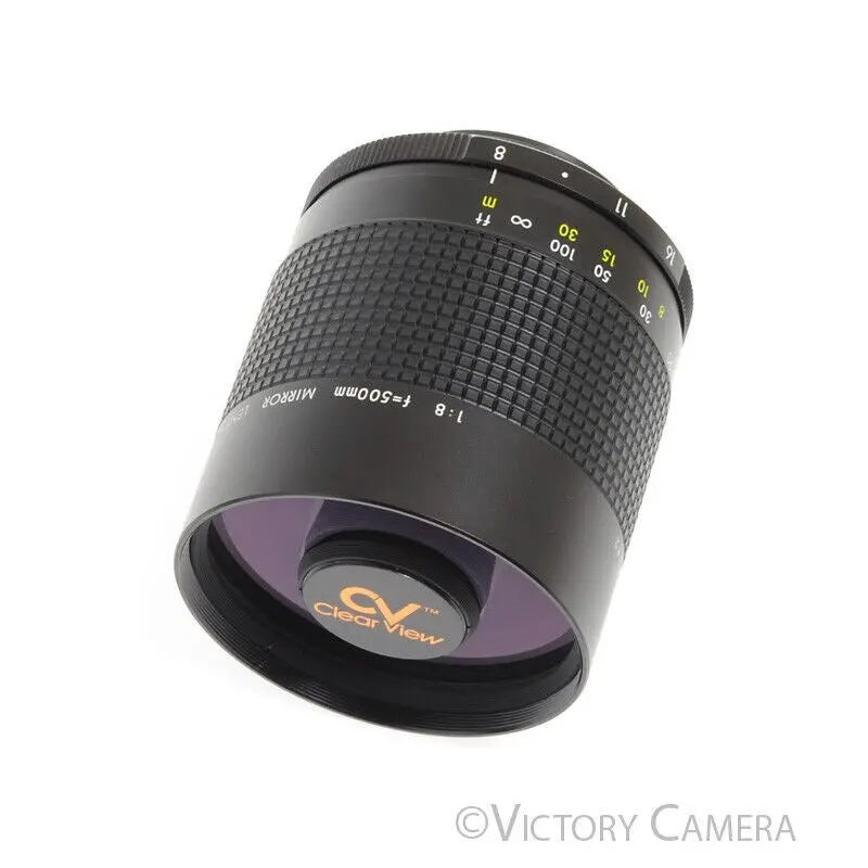 ClearView 500mm f8 Multi-Coated Mirror Lens w/ Aperture Ring for M42  [EXC]