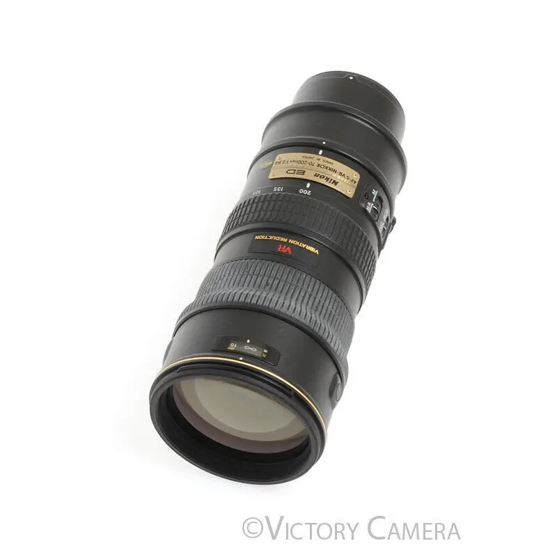 Nikon AF-S Nikkor 70-200mm f2.8 G ED VR Telephoto Zoom Lens -Clean w/ Shade- [EXC+]