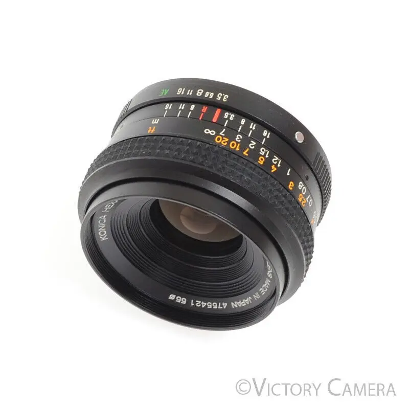 Konica Hexar AR 28mm f3.5 Manual Focus Wide Angle Prime Lens -Clean in Case- [EXC]