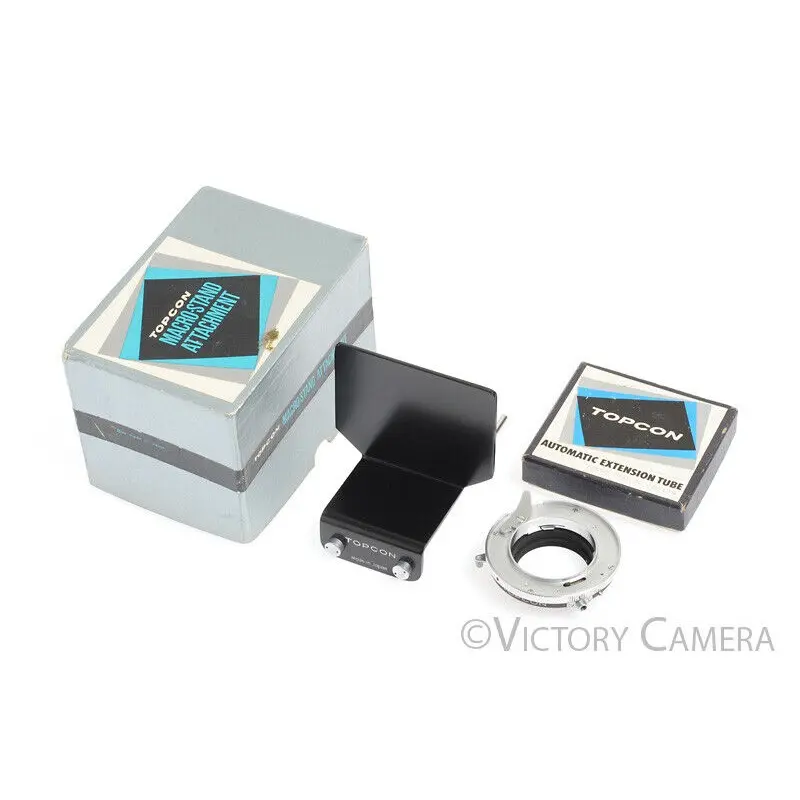 Topcon Macro Stand Attachment and Automatic Extension Tube -Clean in Boxes- [MINT-]