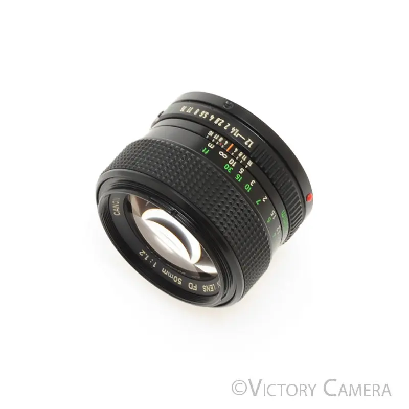 Canon NFD 50mm f1.2 FAST Manual Focus Prime Lens w/ Shade [EXC+]