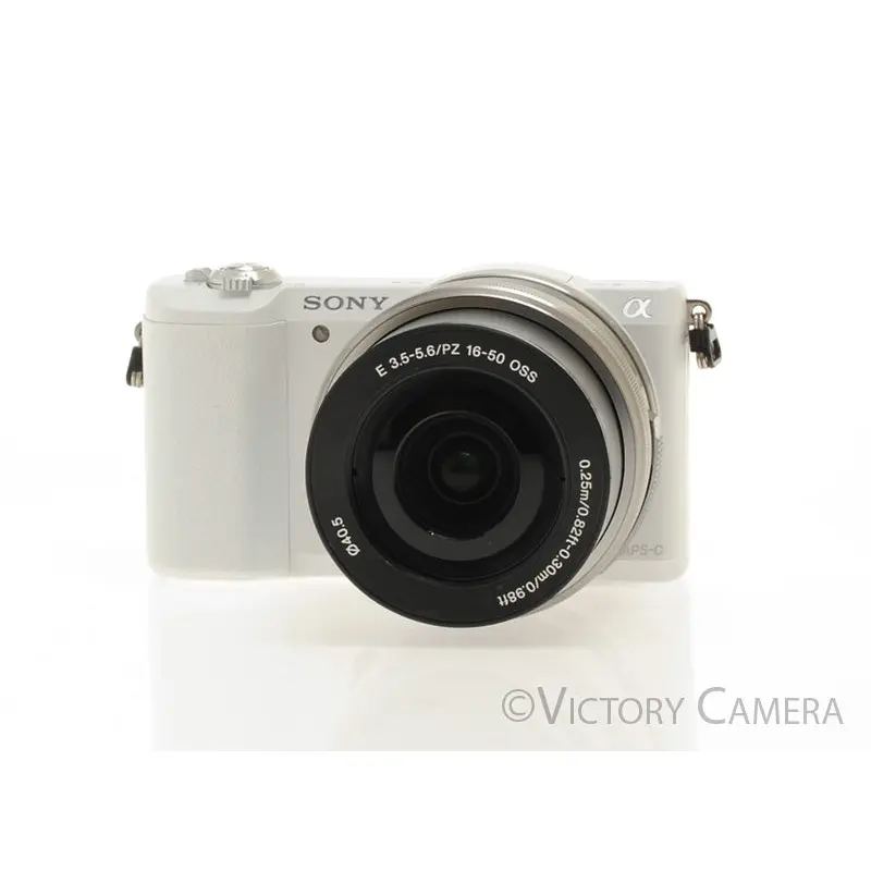 Sony Alpha a5100 24.3MP White Mirrorless Camera w/ 16-50mm Zoom Lens [EXC]