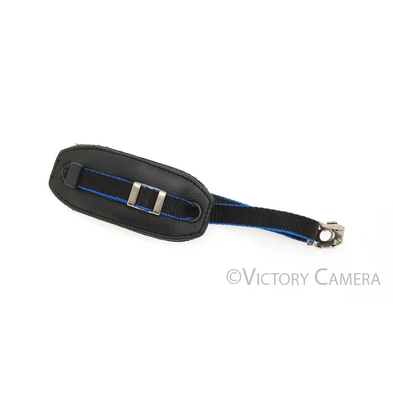 Mamiya 645 Super / Pro / TL Black & Blue Wrist Strap w/ QR Connector [EXC+]
