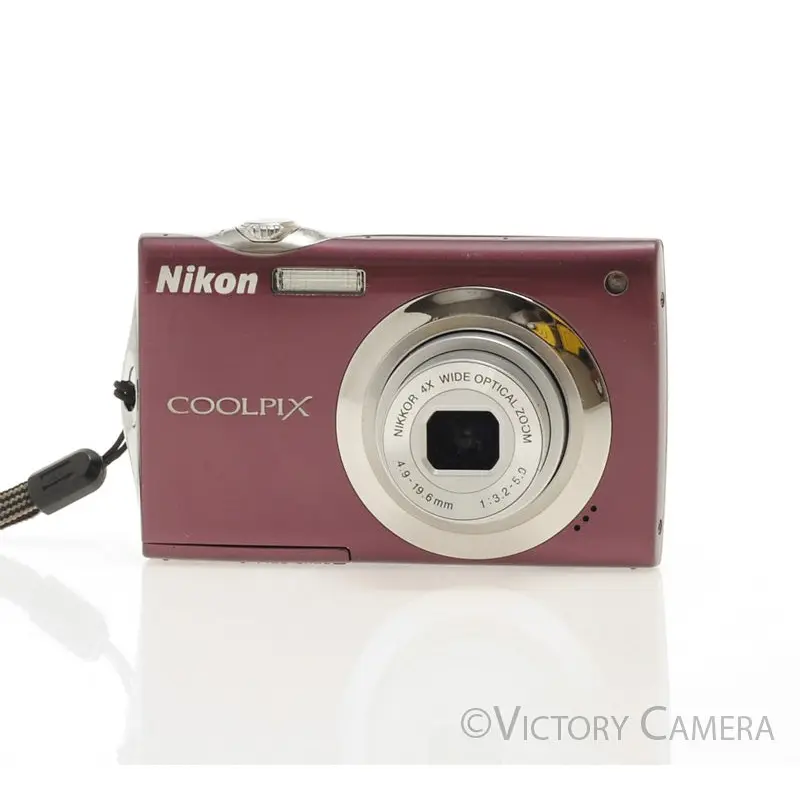 Nikon CoolPix S4000 Plum 12MP Digital Point and Shoot Camera [EXC]