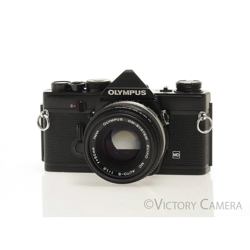 Olympus OM-1 MD Black Film Camera Body w/ 50mm f1.8 Lens [EXC]