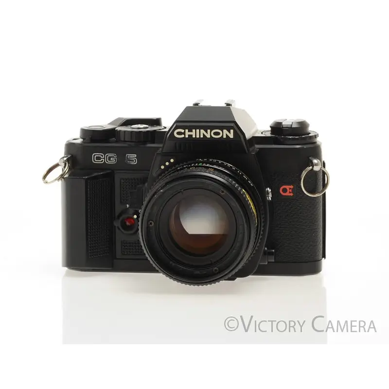 Chinon CG-5 Black 35mm Film Camera w/ 55mm f1.7 Lens [EXC-]