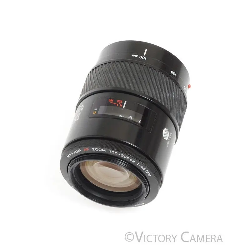 Minolta Maxxum (Sony A) AF 100-200mm f4.5 Tele Zoom Lens -Clean w/ Shade- [EXC+]