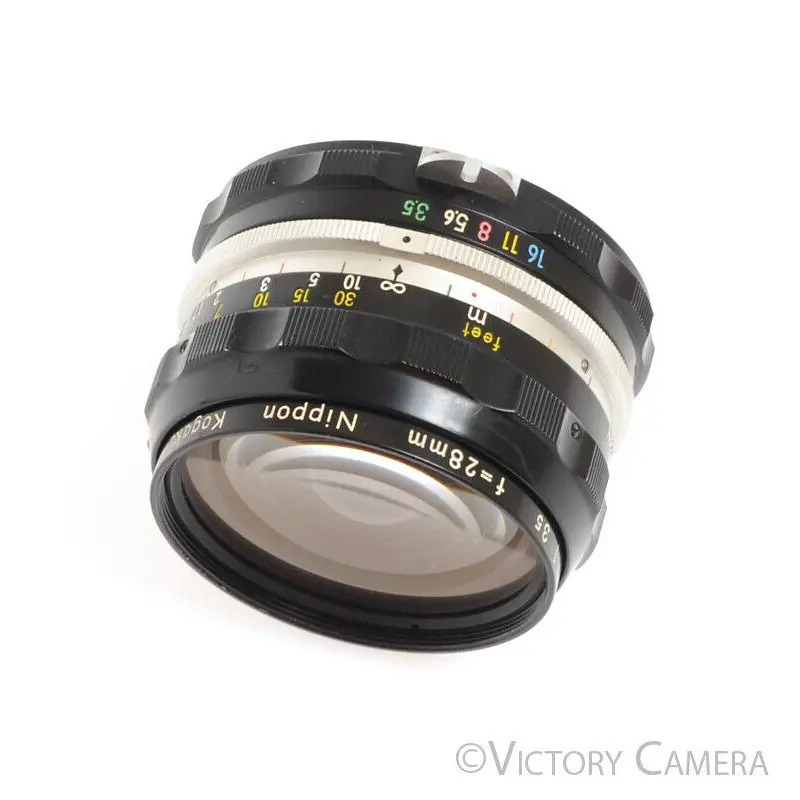 Nikon Nikkor-H 28mm f3.5 non-AI Wide Angle Prime Lens [EXC-]