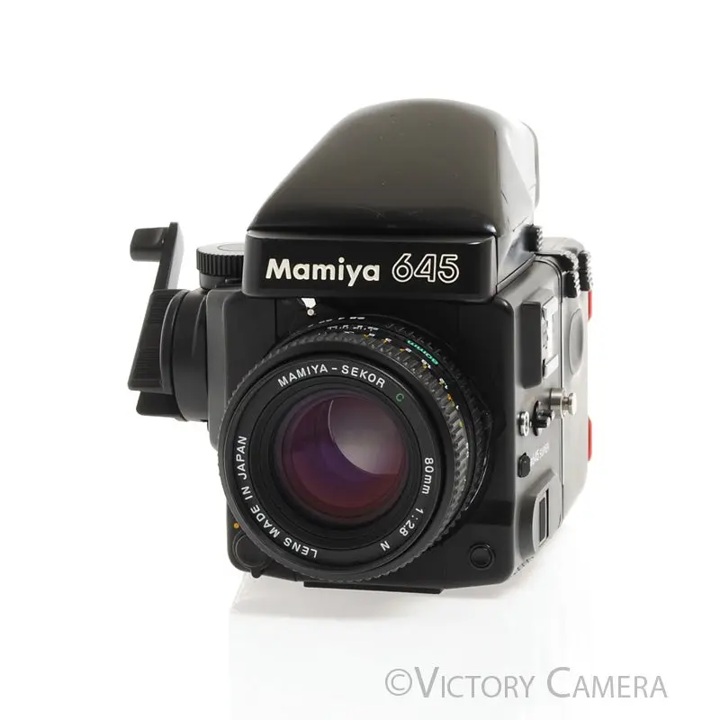 Mamiya 645 Super Medium Format Film Camera w/ Prism Finder 80mm Lens Winder [EXC]
