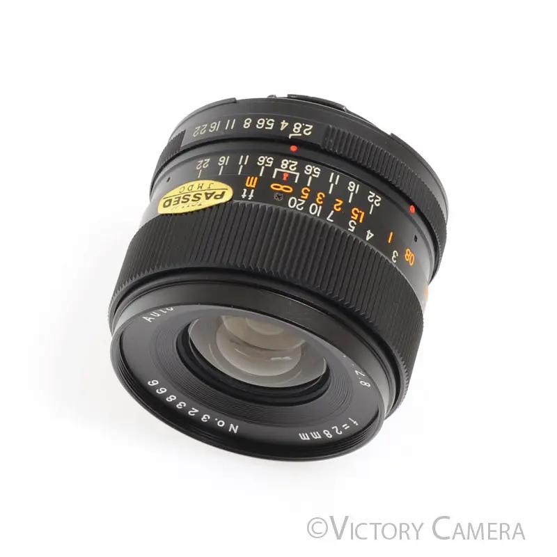 Venus 28mm f2.8 Auto Wide Angle Lens for Manual Focus Minolta Cameras [EXC]