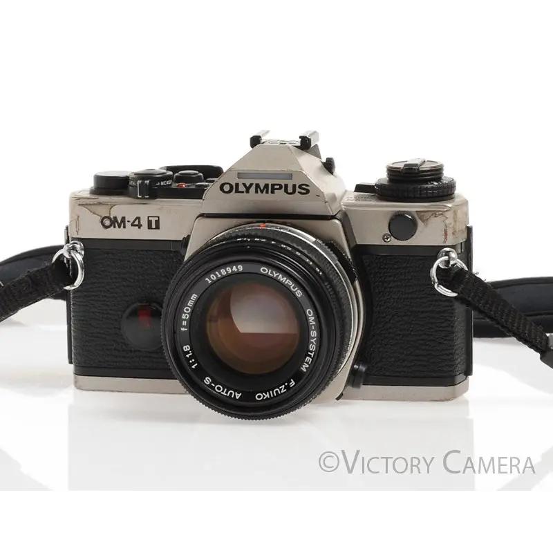 Olympus OM-4T OM-4 T Titanium 35mm Film Camera w/ 50mm f1.8 Lens -New Seals- [EXC-]