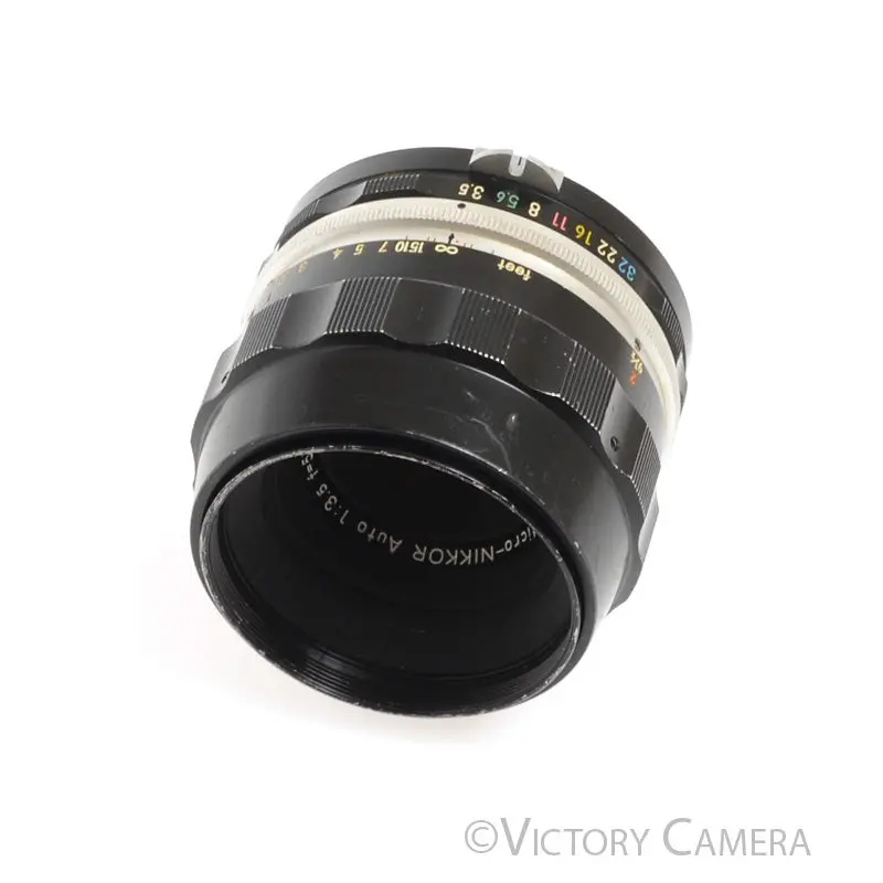 Nikon Micro-Nikkor 55mm f3.5 non-AI Macro Lens -Light Mark- [EXC-]