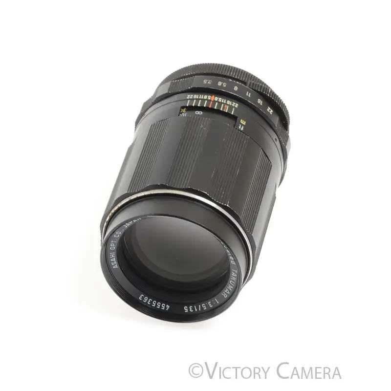 Pentax Super-Takumar 135mm f3.5 m42 Screw Mount Lens w/ Hood  [EXC+]