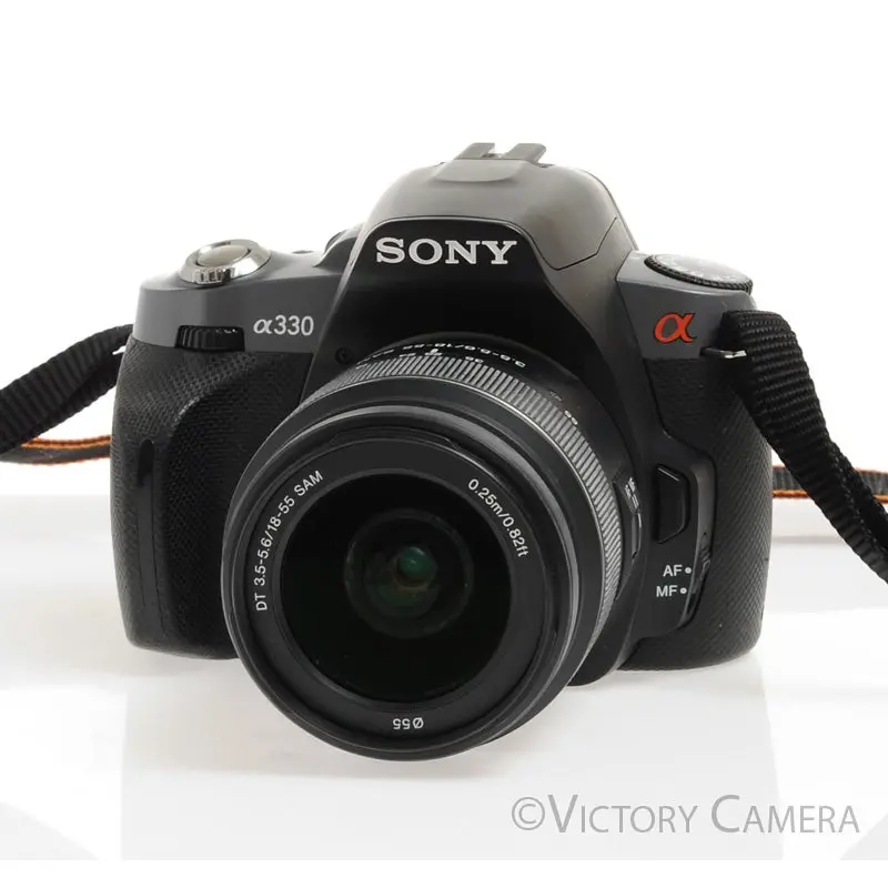 Sony Alpha A330 10MP Digital SLR Camera Body w/ 18-55mm Zoom Lens [EXC+]