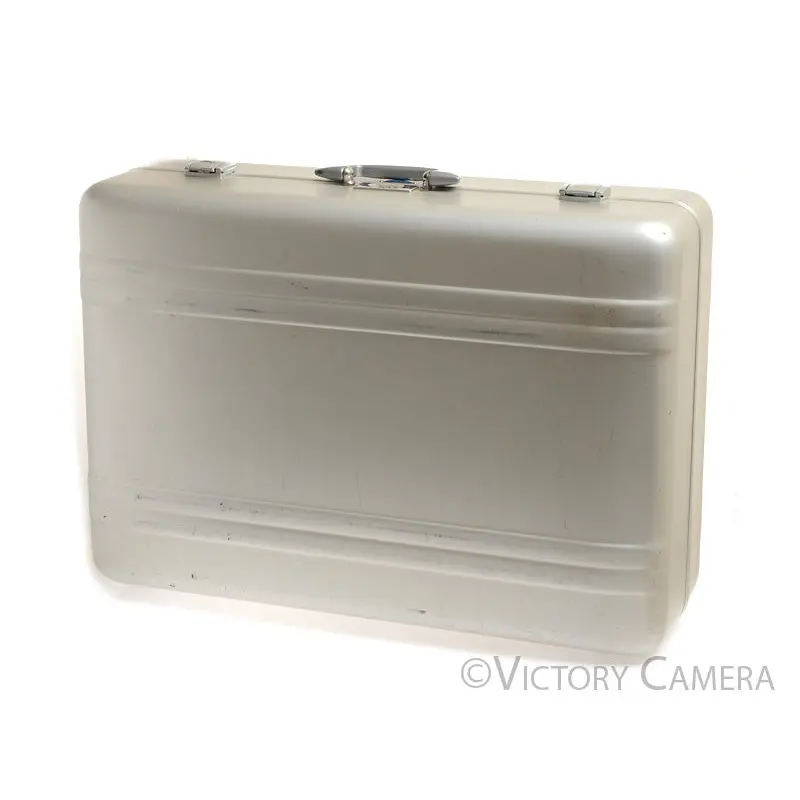 Zero Halliburton Chrome Rare Large Aluminum Camera Case ~26" x 18" x 9" [EXC]