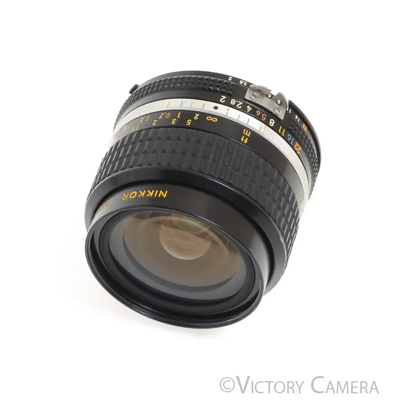 Nikon Nikkor 24mm f2 AI-S Fast Wide Angle Lens -Yellow Text, T.S.A, Low Serial- [EXC]