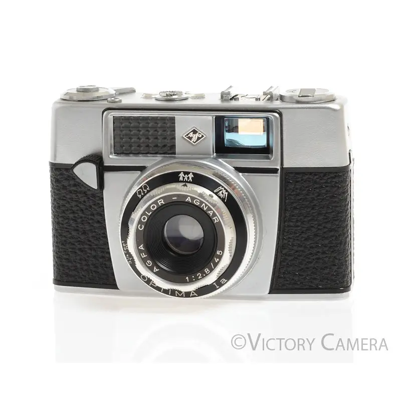 Agfa Optima Ia Chrome 35mm Film Camera w/ 45mm f2.8 Lens -Clean- [EXC]