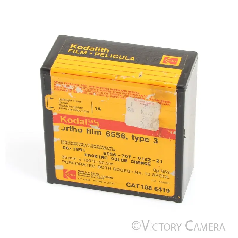 Kodak Kodalith Ortho Film 6556 Type 3 35mm 100' (30.5m) Expired 1991 [EXC]