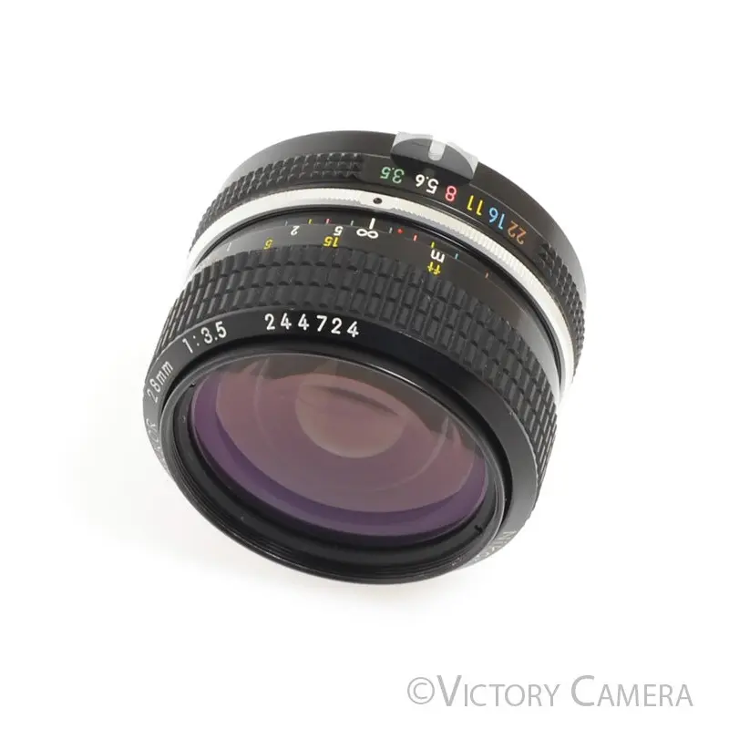 Nikon Nikkor 28mm f3.5 Late Non-AI Wide Angle Prime Lens [EXC+]