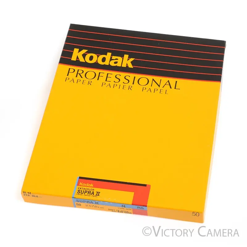 Kodak Ektacolor Supra II Color Printing Paper 50 Sheets 11x14 -Sealed, Cold Stored- [EXC]