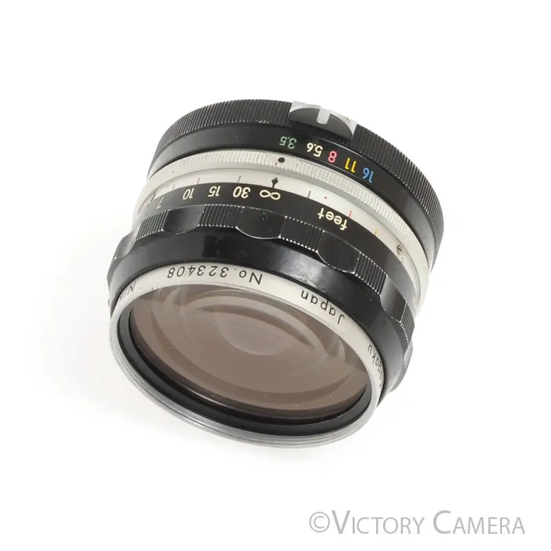 Nikon Nikkor-H 2.8cm 28mm f3.5 non-AI Manual Focus Lens -Light Marks- [Good]
