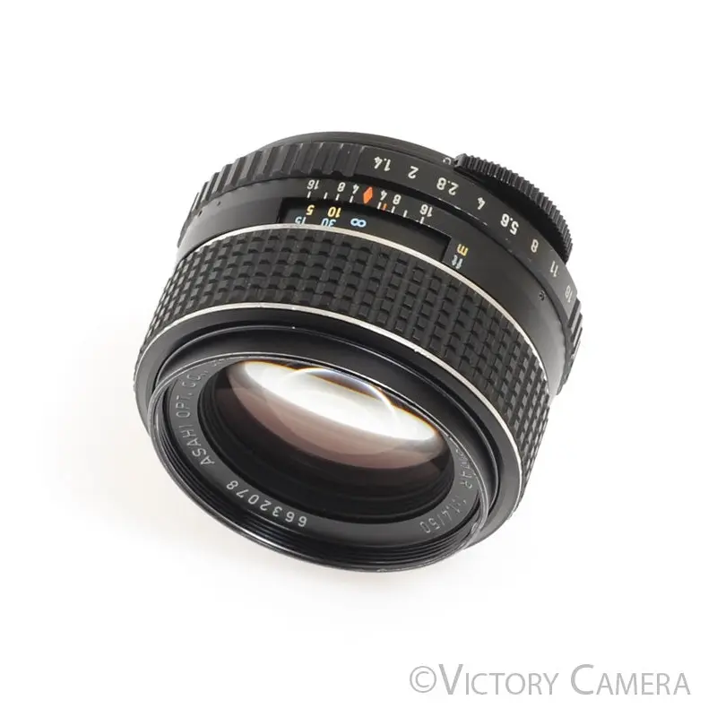 Pentax Super-Takumar 50mm F1.4 M42 Screw Mount Lens -Declicked for Video- [EXC-]