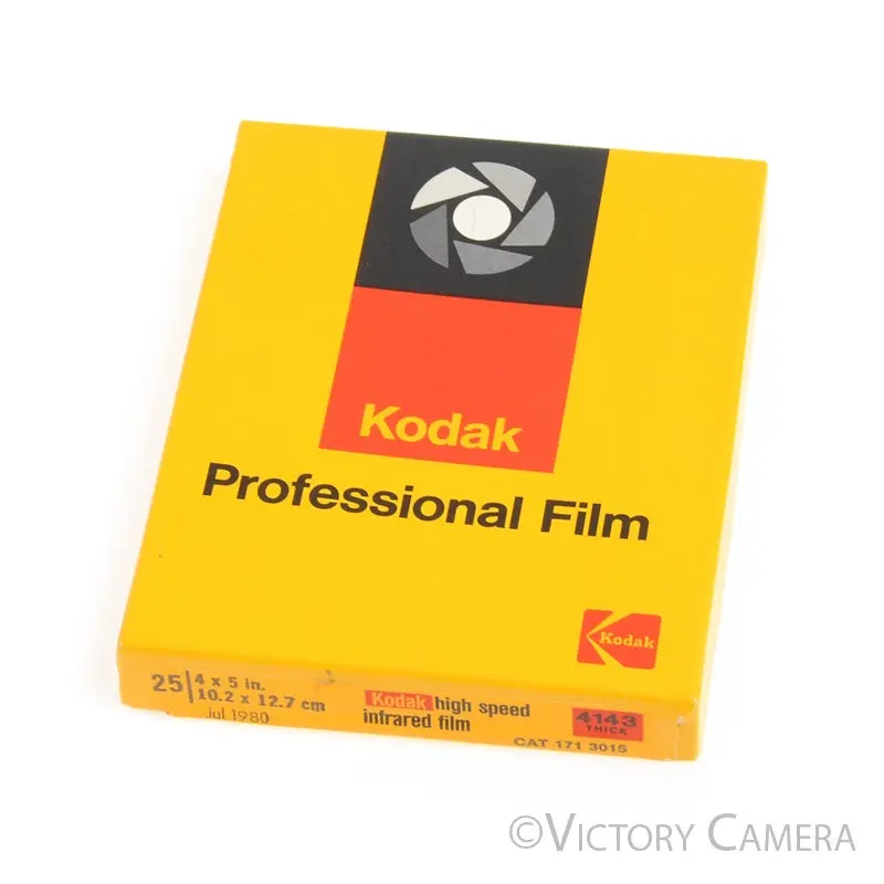 Kodak High Speed Infrared 4143 4x5 Large Format Film (25 Sheets) -Cold Stored- [Good]