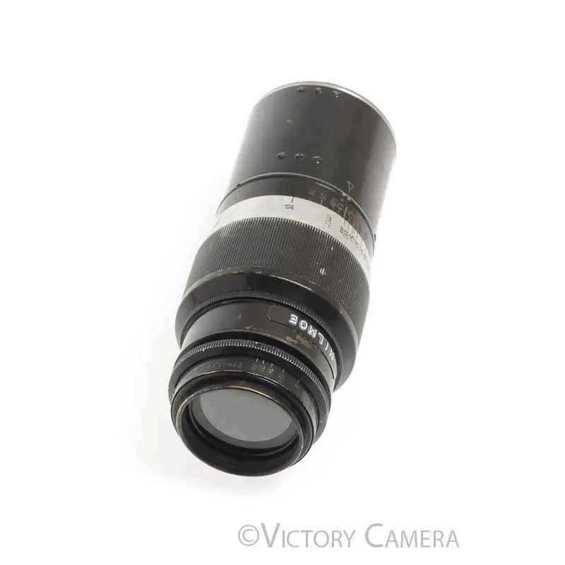Leica 13.5cm 135mm f4.5 Uncoated Hektor Leica LTM Black Brass Lens -Slight Haze- [Good]