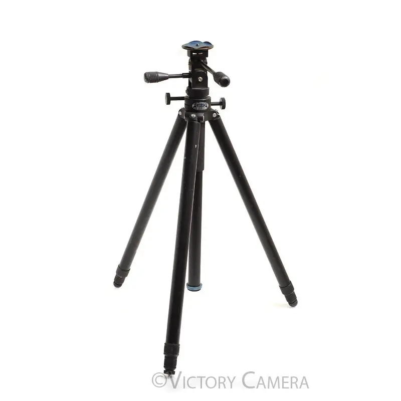 Leica Leitz 4602 Tiltall Black Metal Heavy Duty Tripod w/ 1/4" Mount (~70" Tall) [EXC]