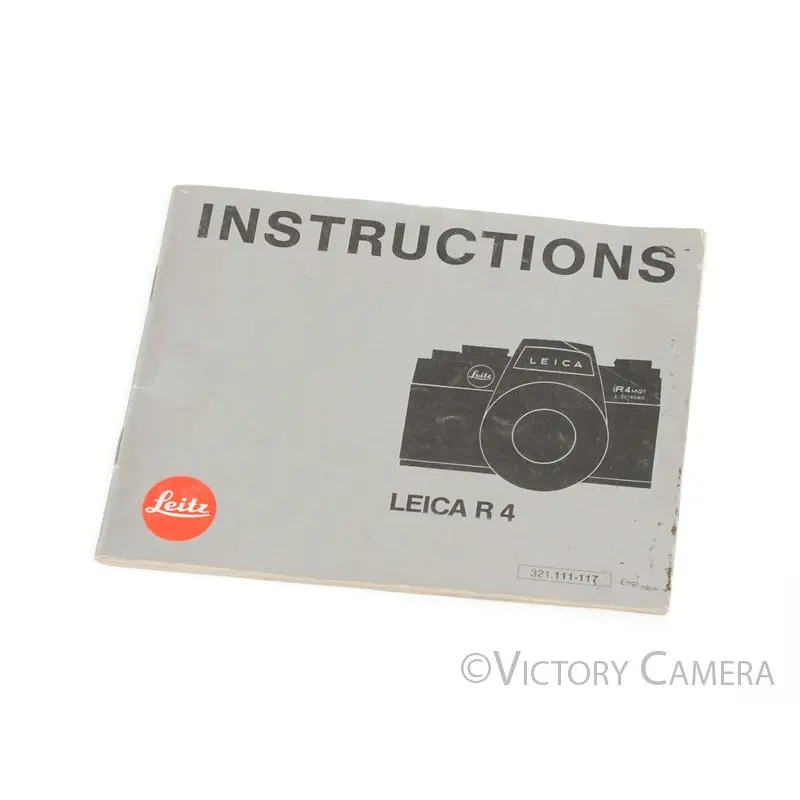Leica R4 Genuine Instruction Manual Booklet (English) [EXC]