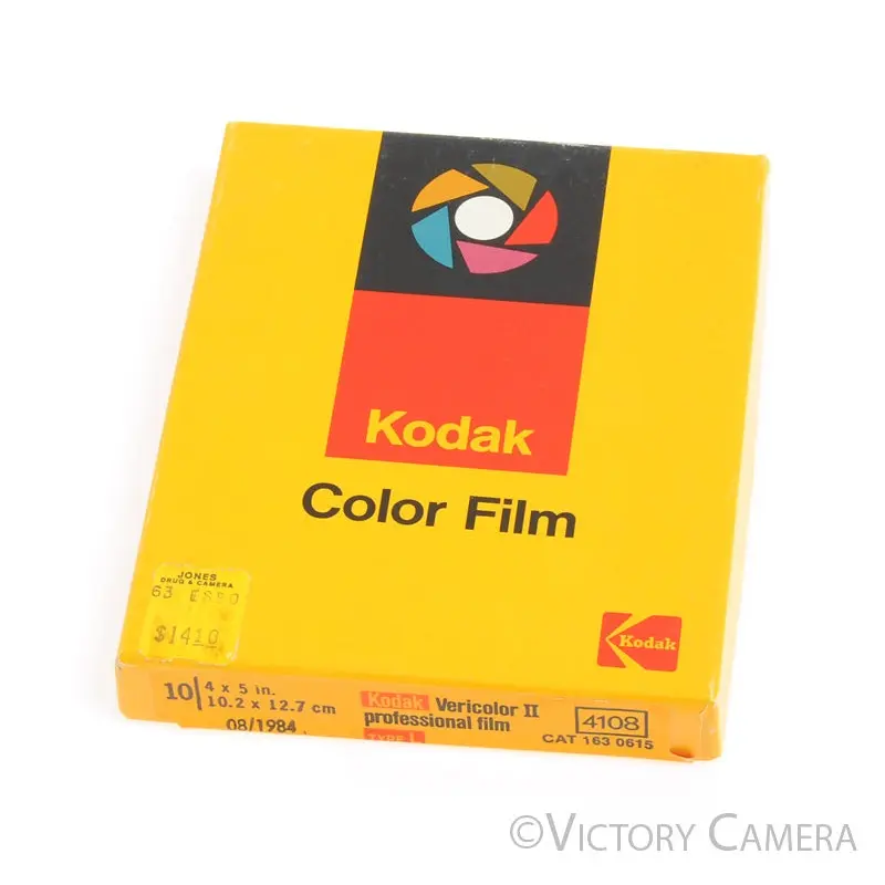 Kodak Vericolor II Type L 4x5 Large Format Film 10 Sheets -Unopened, Exp 1984- [Good]