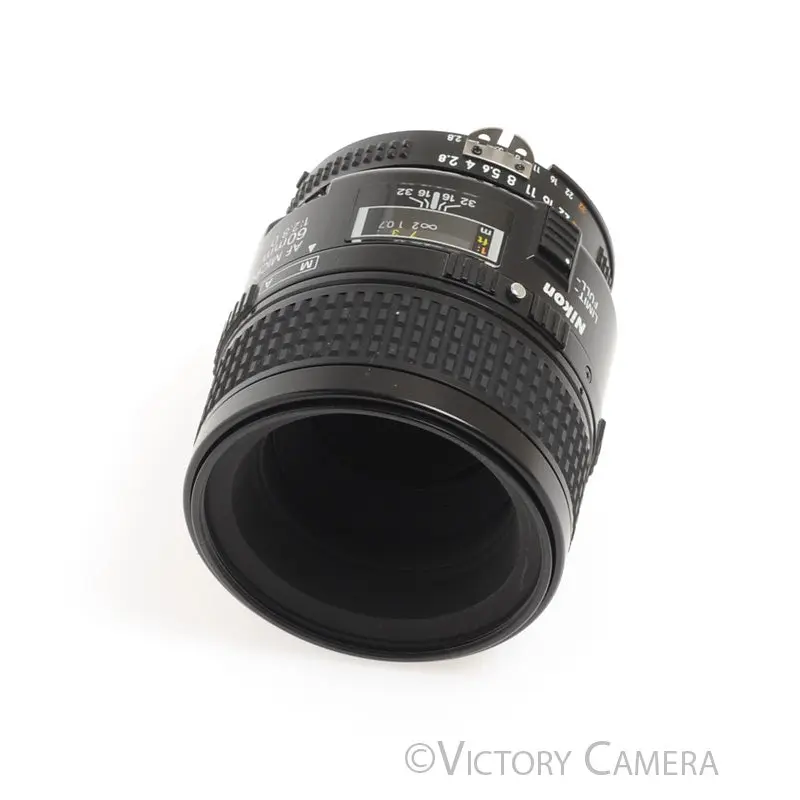 Nikon Micro-Nikkor 60mm F2.8 D AF Autofocus 1:1 Macro Lens w/ Rabbit Ears [EXC]