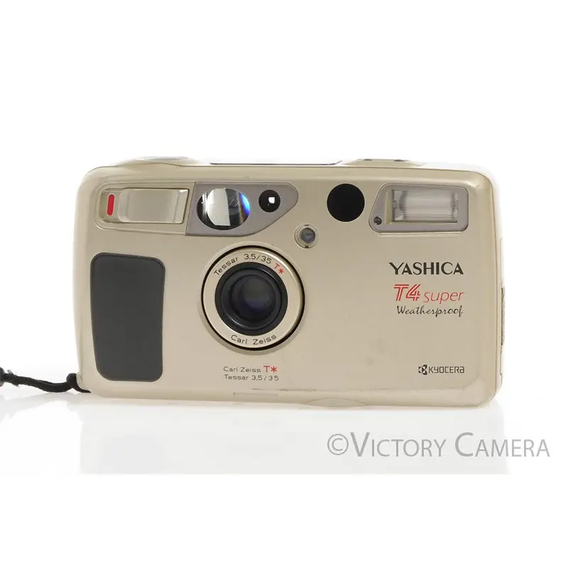 Yashica T4 Super Weatherproof 35mm Film Point & Shoot w/ WLF -Cool- [EXC]