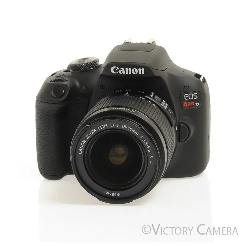 Canon EOS Rebel T7 24.1MP Digital SLR Camera w/ EF-s 18-55mm II Lens [EXC+]