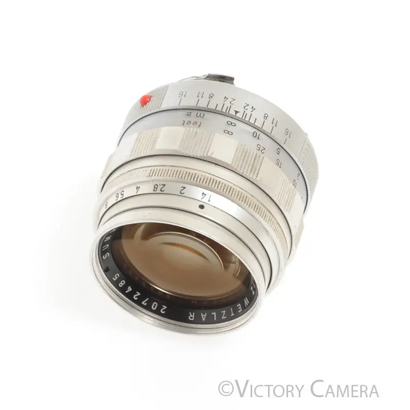 Leica 50mm f1.4 Summilux V1 Type 2  Chrome M Mount Lens [EXC+]