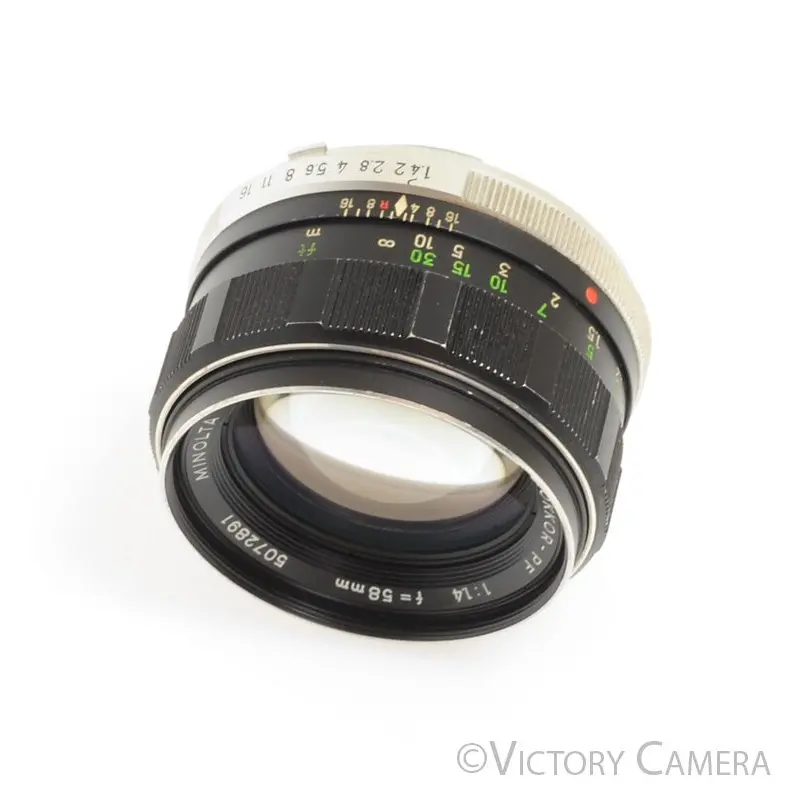 Minolta Rokkor-PF MC 58mm F1.4 Prime Lens [EXC]