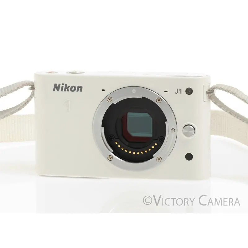 Nikon 1 J1 White Mirrorless 10.1MP Digital Camera Body  [EXC+]