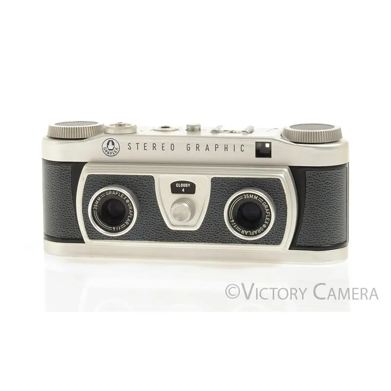 Vintage Graflex Stereo Graphic 35mm 3D Film Camera w/ Case  [EXC]