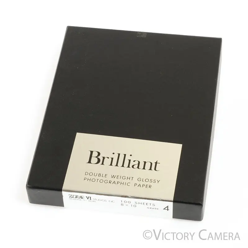 Zone VI Brilliant 8x10 #4 Graded B&W Photo Paper 100 Sheets -Sealed Cold Stored- [EXC]