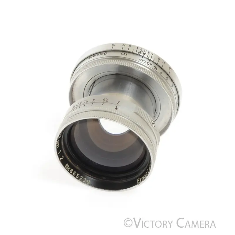 Leica Screw Mount Summitar 5cm f2 Coated Lens L39 LTM (Meters) -Good Glass- [EXC-]