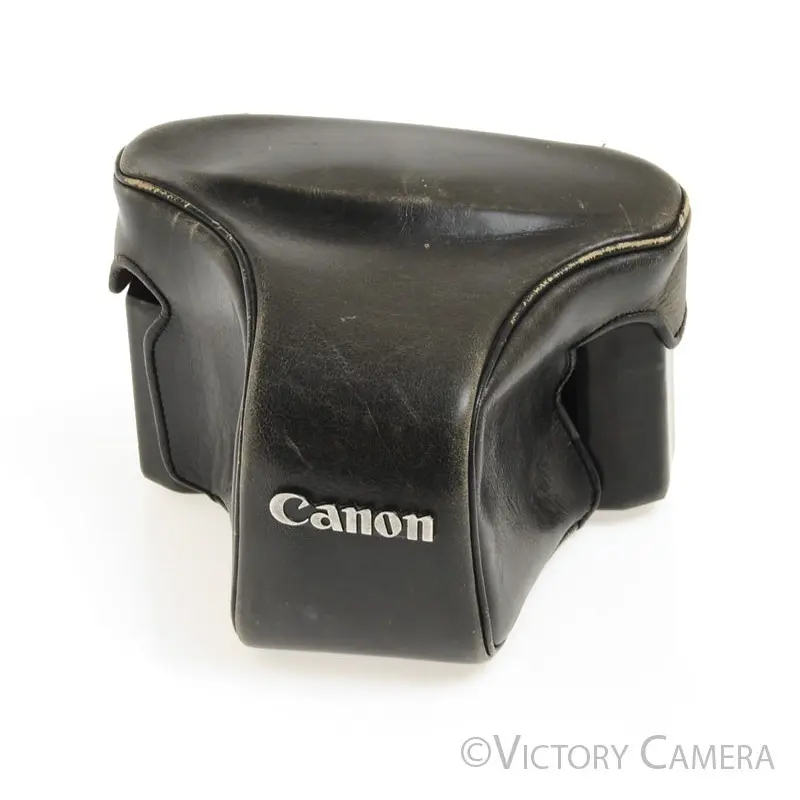 Canon F-1 Original Genuine Ever Ready Black Leather Camera Case [EX]