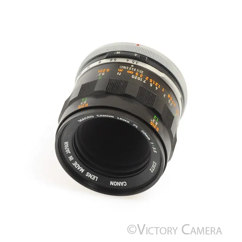 Canon FL 50mm f3.5 Macro Prime Lens w/ Life Size Adapter 1:1 Extension [EX+]