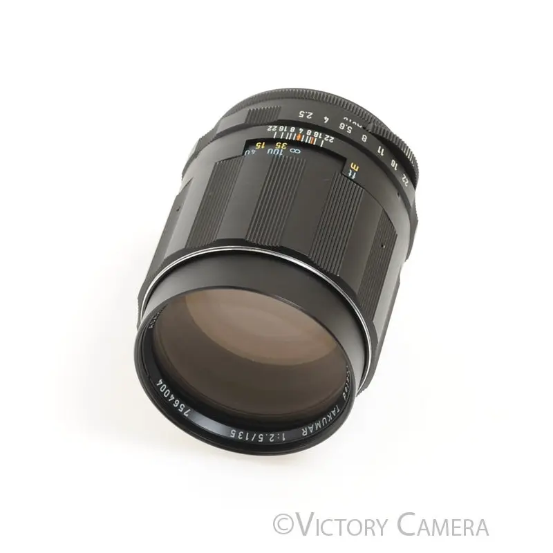 Pentax SMC Takumar 135mm f2.5 Fast m42 Screw Mount Lens w/ Case [MINT-]