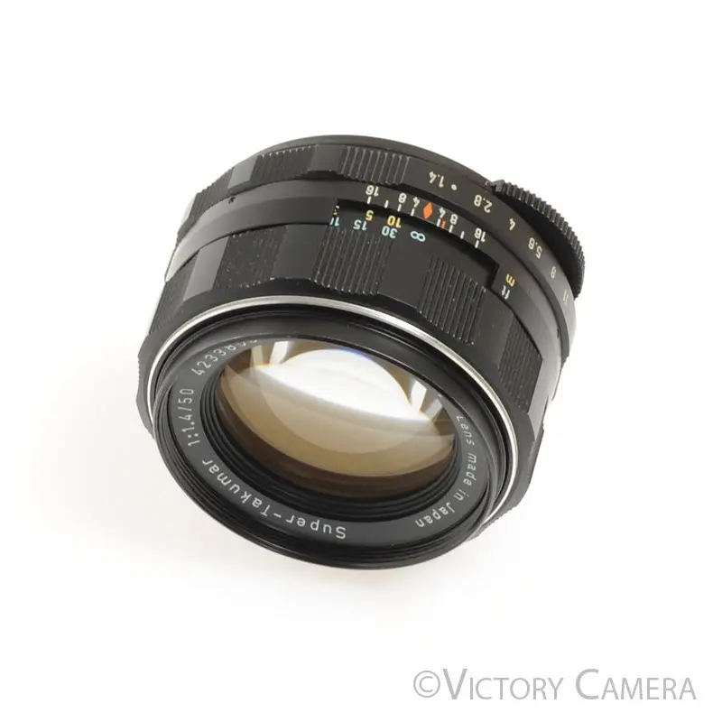 Pentax Super-Takumar 50mm F1.4 M42 Screw Mount Thorium Glass Lens w/ Case [EX+]