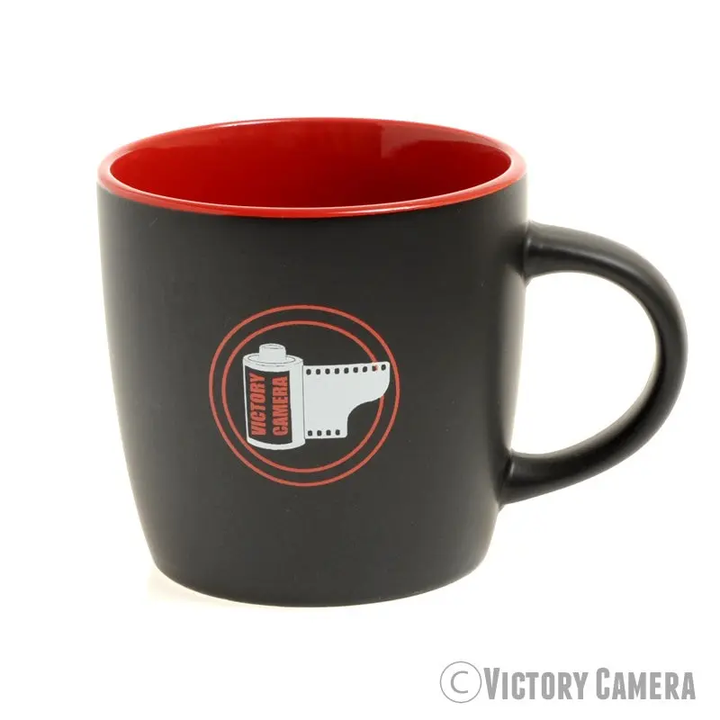 Victory Camera 12oz Black & Red Ceramic Mug