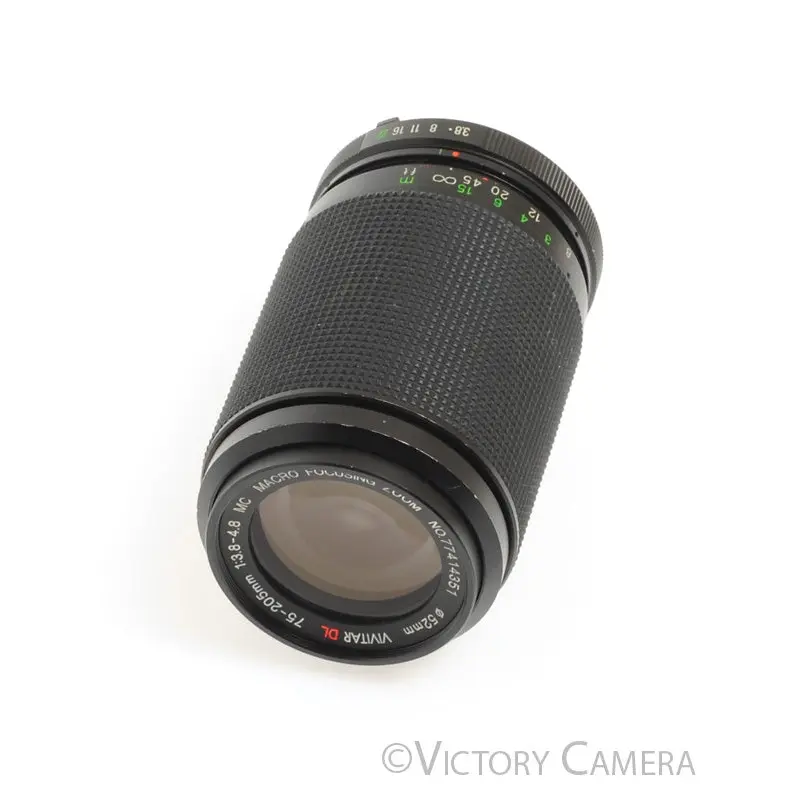 Vivitar DL 75-205mm f3.8-4.8 MC Macro Telephoto Lens for Minolta [EX+]