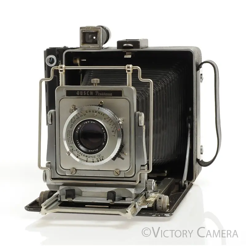 Busch Pressman Model D 4x5 Camera w/ Kodak Ektar 127mm f4.7 Lens [GOOD]